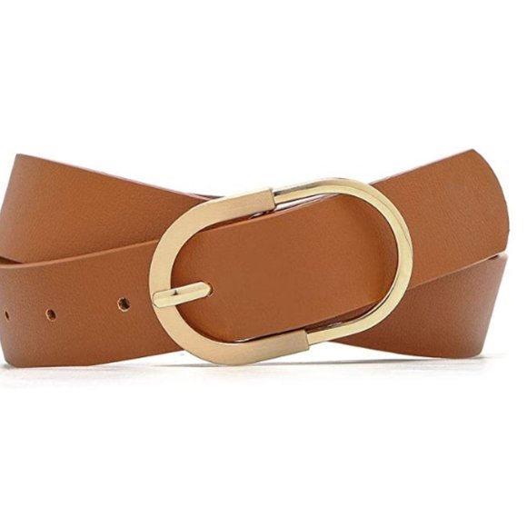 Womens Belts for Jeans Faux Leather Strap